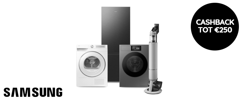 Nu tot €250 cashback bij geselecteerde Samsung apparaten