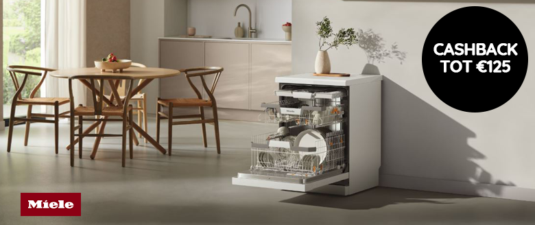 Nu €125,- cashback op geselecteerde Miele vaatwassers