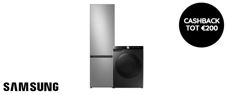 Nu tot €200,- cashback op geselecteerde Samsung apparaten