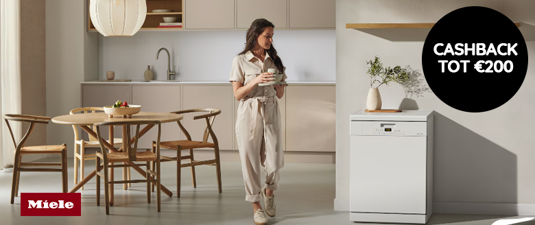 Tot 200 cashback op geselecteerde Miele apparaten