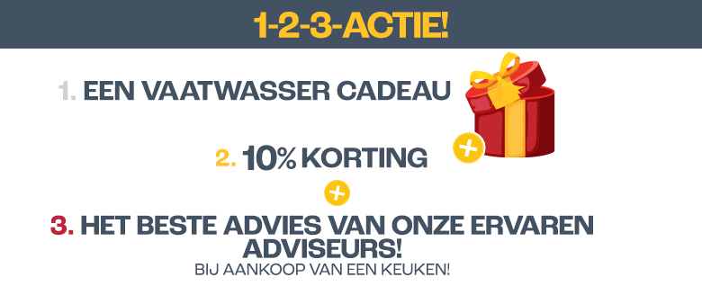 Een vaatwasser cadeau bij aankoop van een nieuwe keuken