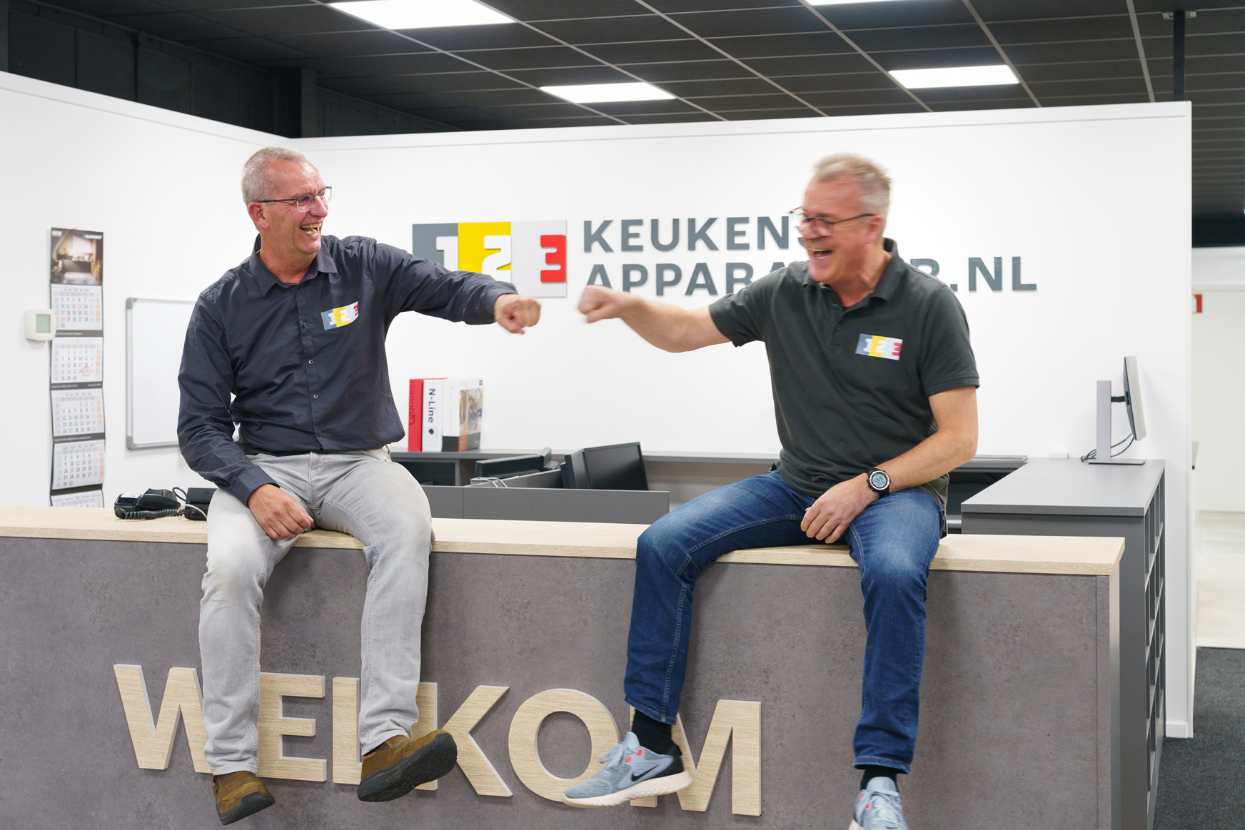 Norbert en Jan bijna box