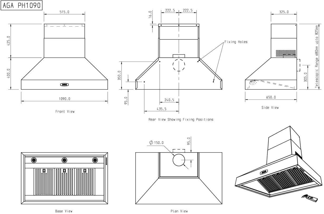 AGAHOOD1090PHBLK AGA afbeelding 2