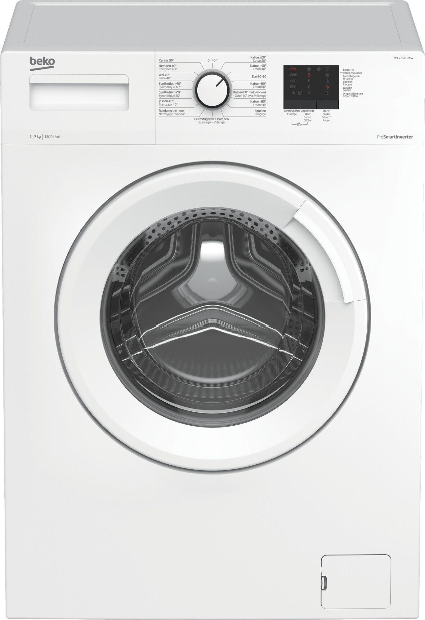 Beko WTV7611BWW wasmachine afbeelding 1