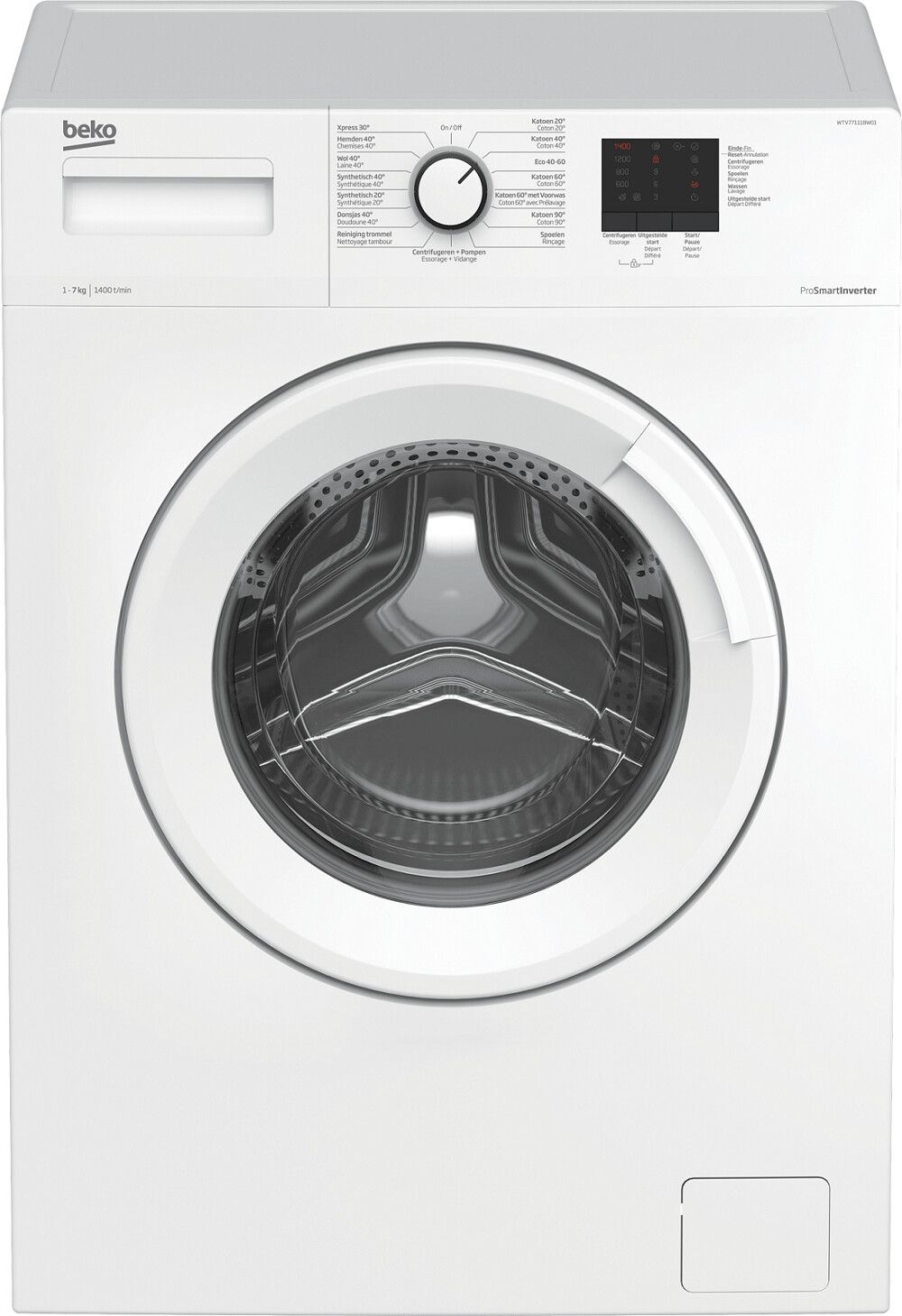 Beko WTV77111BW01 wasmachine afbeelding 1