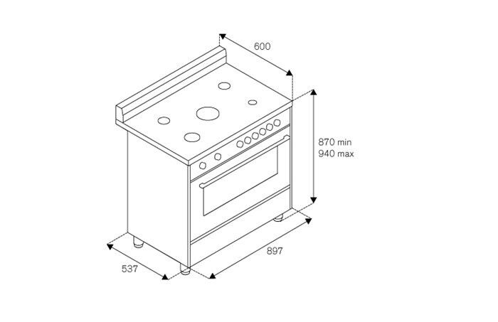 AMS95C61CZWA-19 Bertazzoni afbeelding 2