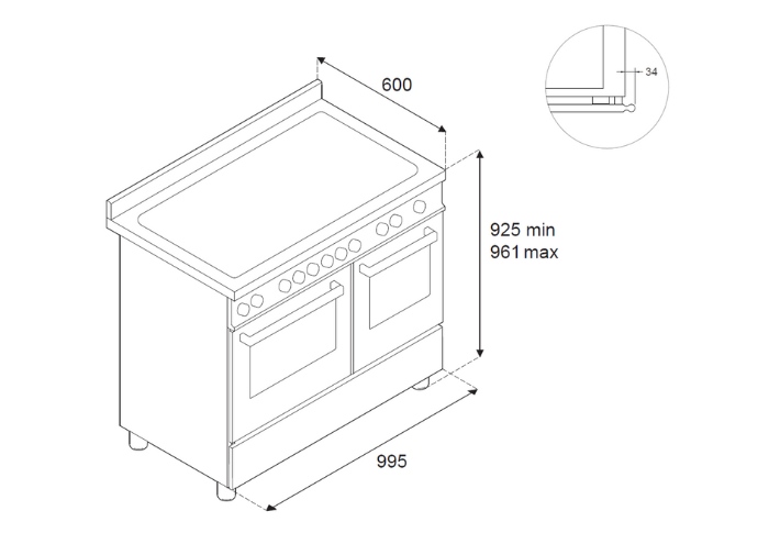 HER105I2EAVT2 Bertazzoni afbeelding 2