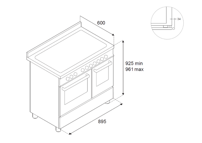 HER95I2ENET2 Bertazzoni afbeelding 2