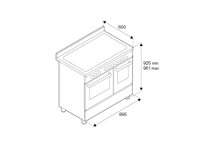 MAS95I2ENET2 Bertazzoni afbeelding 2