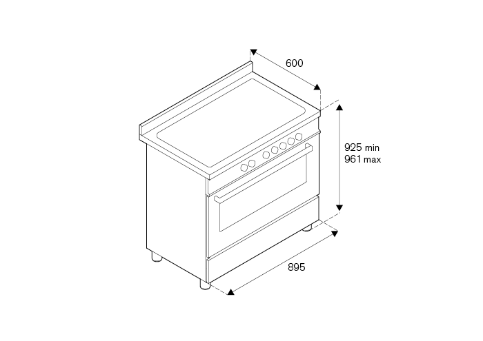MAS96L1EXT2 Bertazzoni afbeelding 2