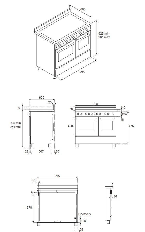 PRO105I2EXT2 Bertazzoni afbeelding 2