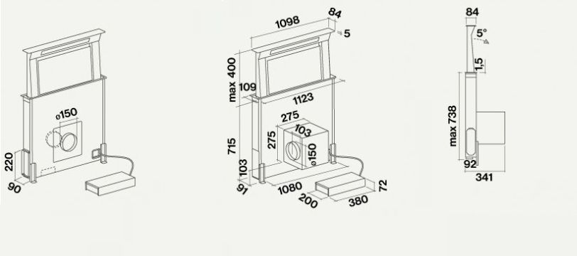 DOWN120D3W Falmec afbeelding 2