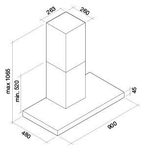 LUCE90W3BL Falmec afbeelding 2