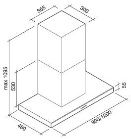 LUMIN120W3BL Falmec afbeelding 2