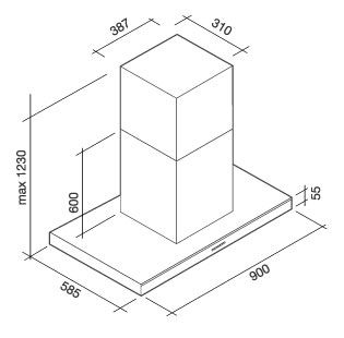 LUMIN90E3BL Falmec afbeelding 2