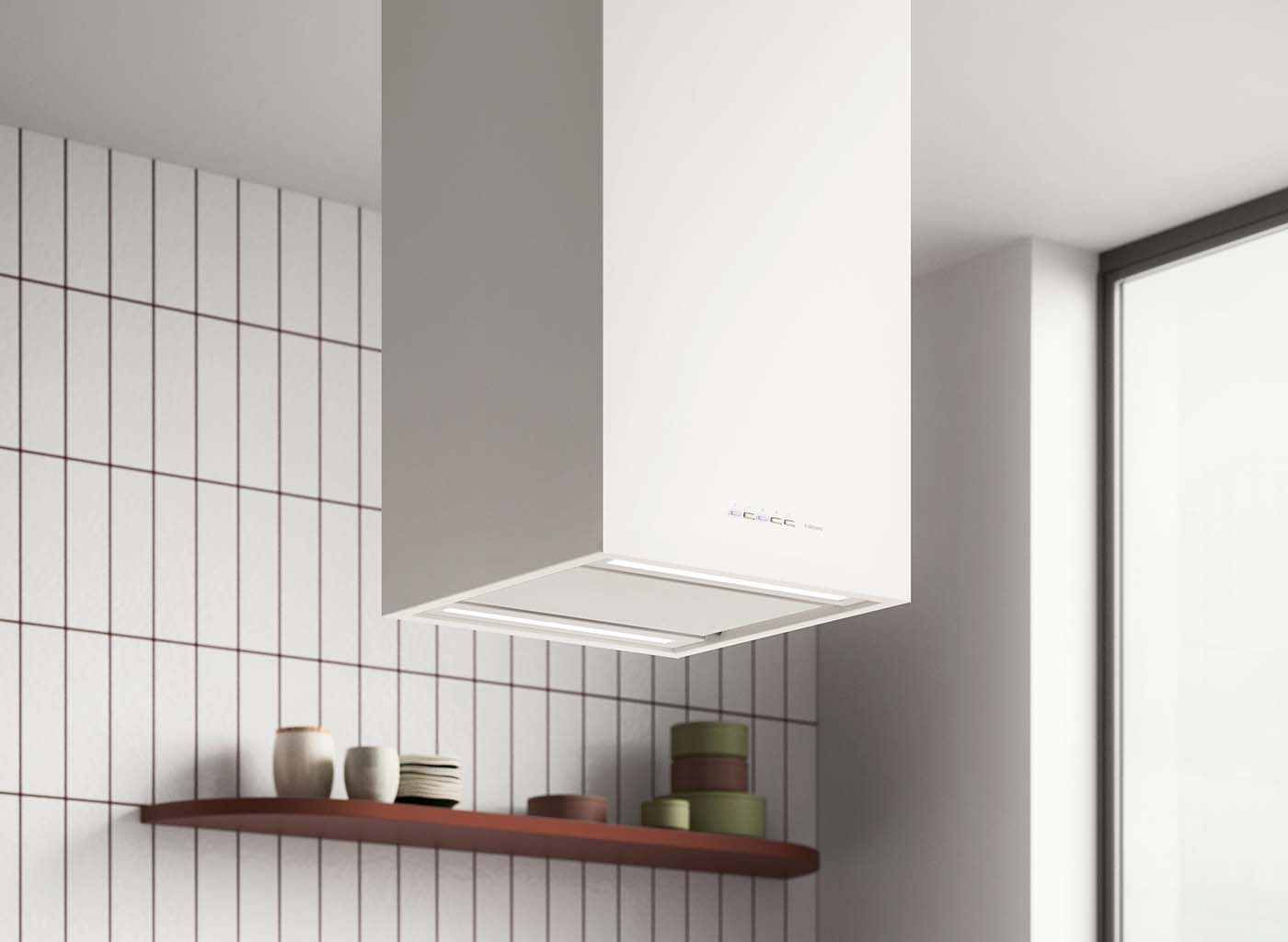 Falmec MIRAPLUS40E3W afzuigkap afbeelding 1