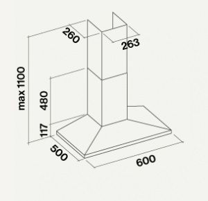MIZAR60W3 Falmec afbeelding 2