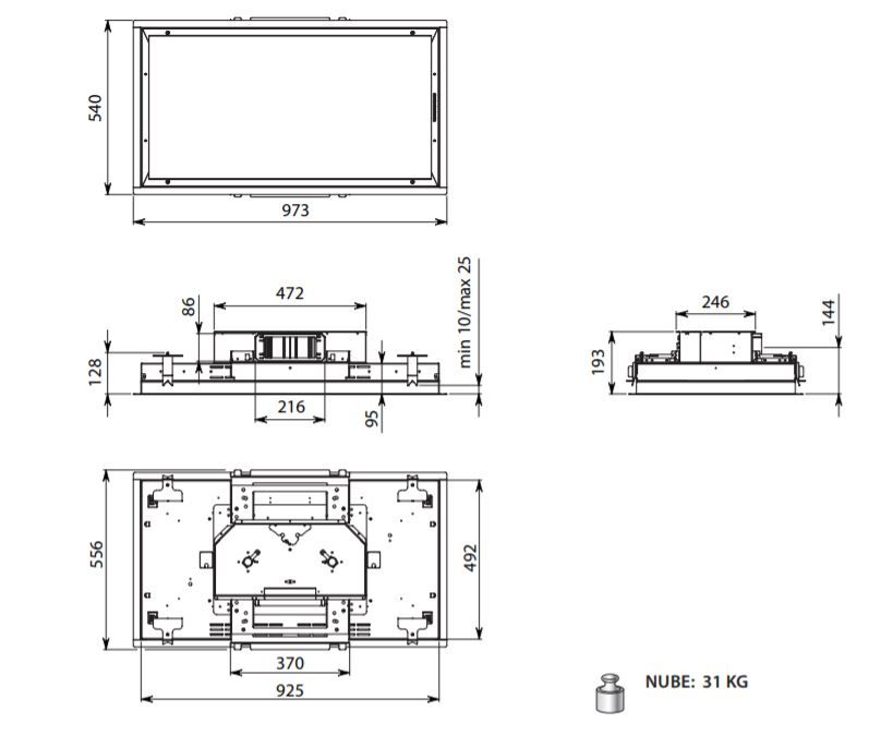 NUBE90W Falmec afbeelding 2