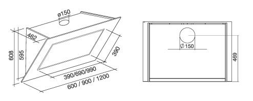 QUAS90W3BL Falmec afbeelding 2