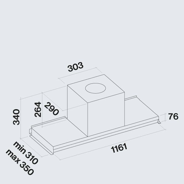 VIRGO120W3BL Falmec afbeelding 2