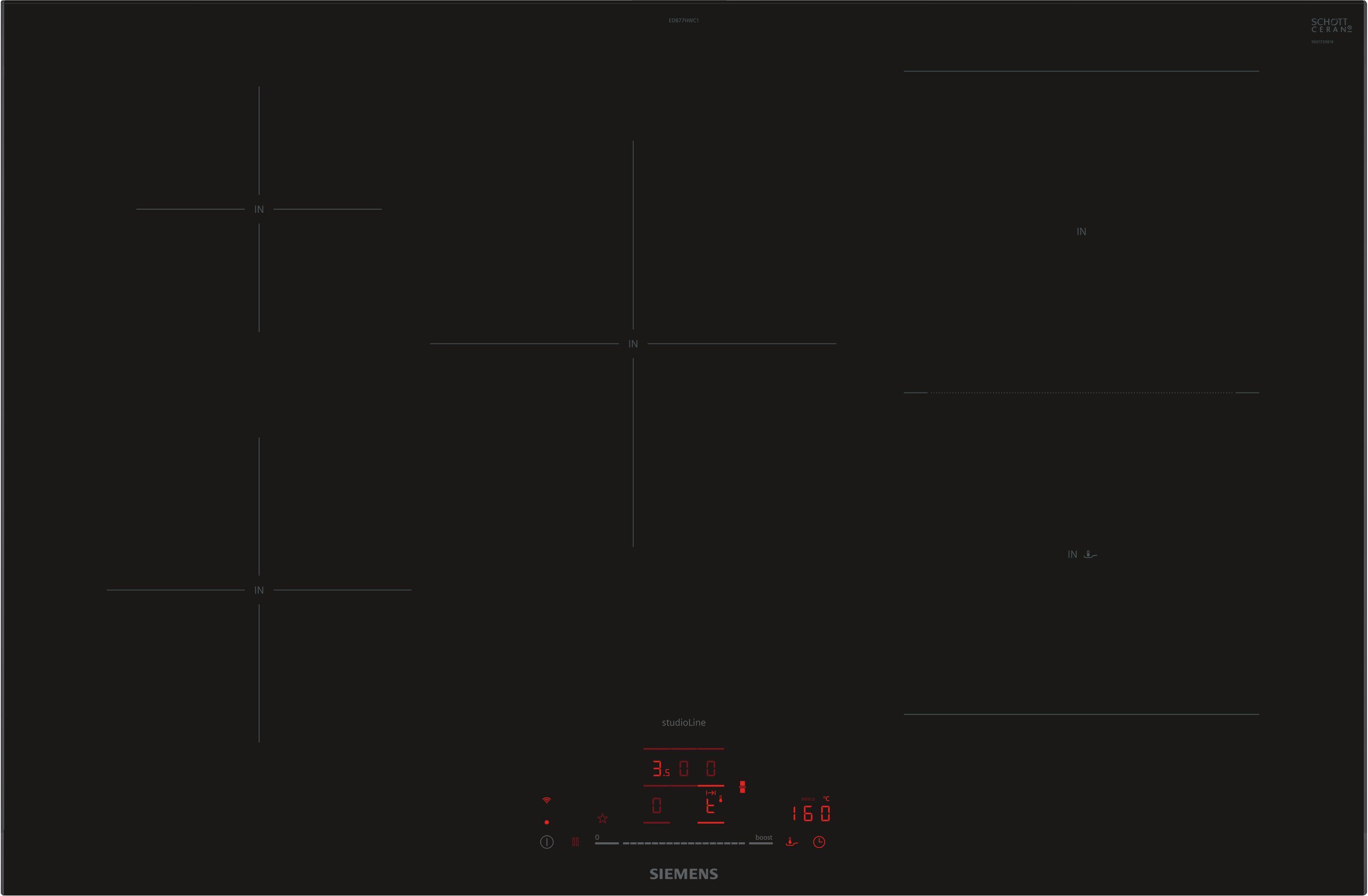 Siemens ED877HWC1E kookplaat afbeelding 1