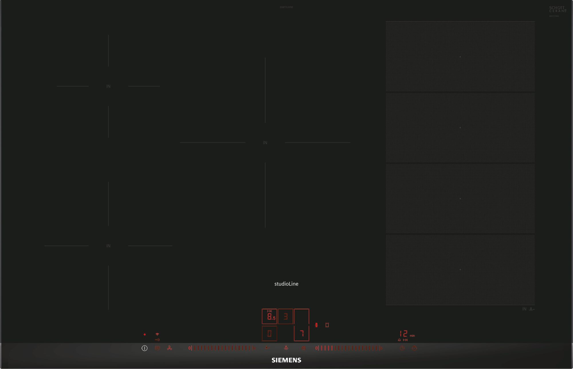 Siemens EX877LVV5E kookplaat afbeelding 1