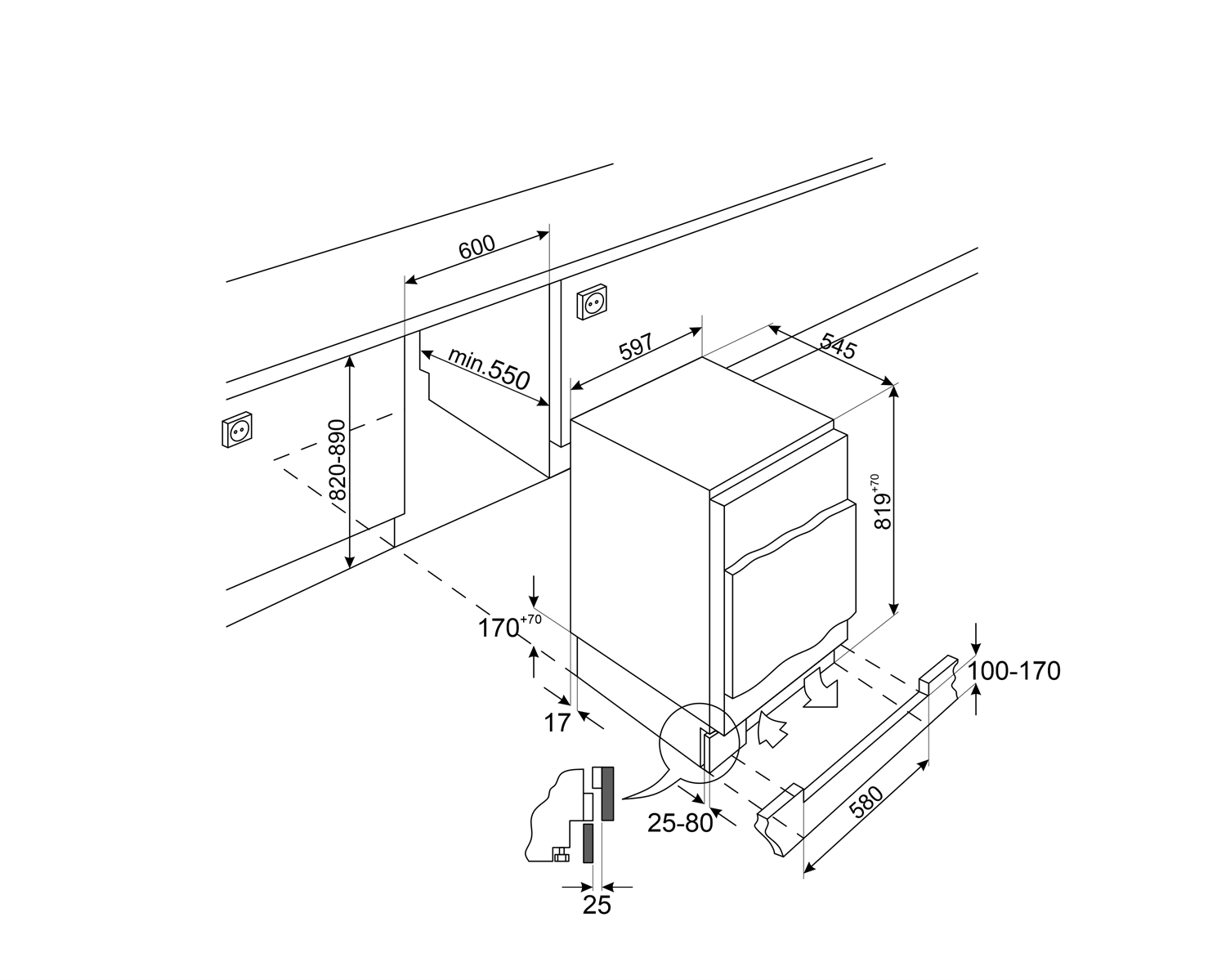 U8L080DE Smeg afbeelding 2